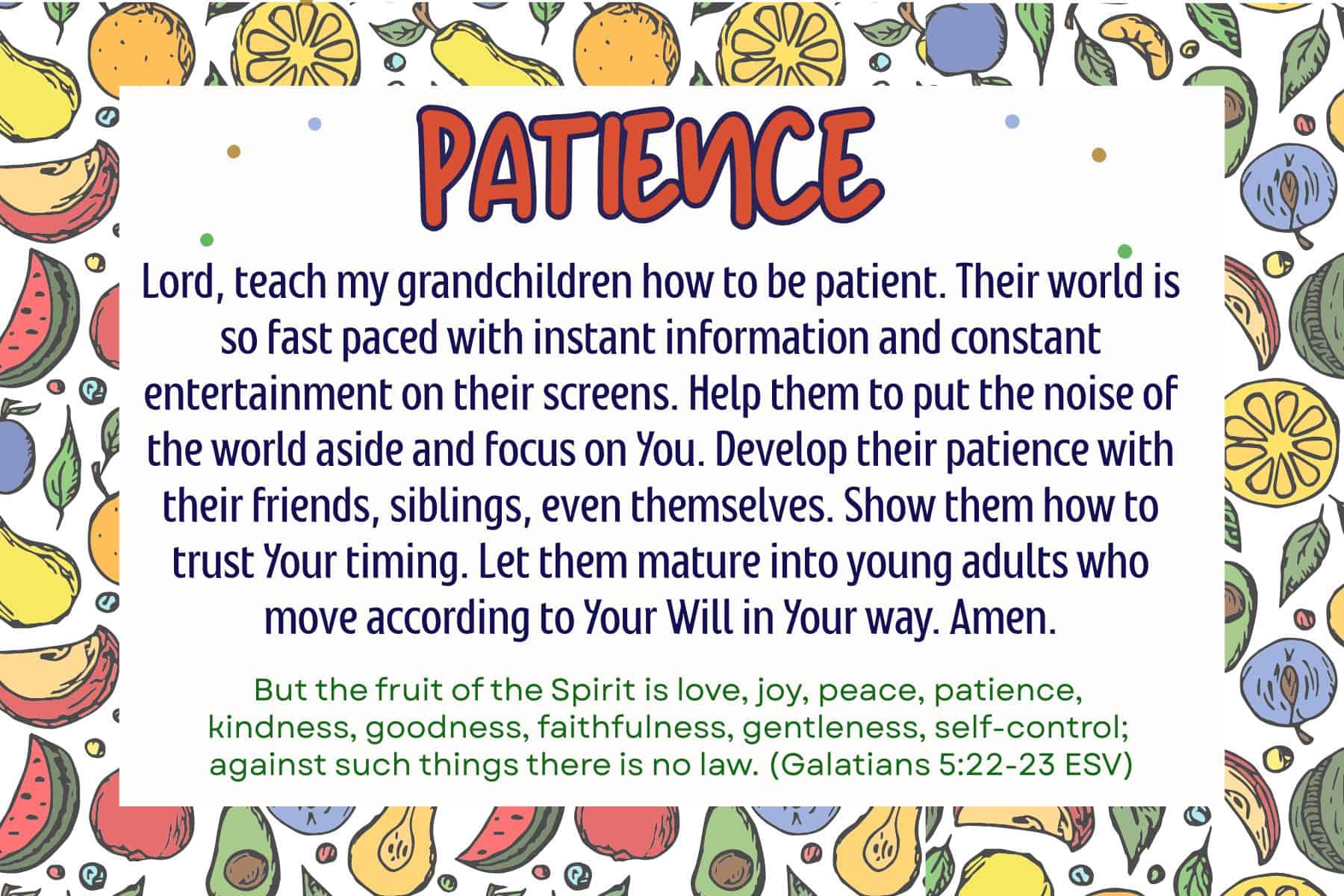 Nurture love, joy, peace and patience with these 9 fruit of the spirit ...